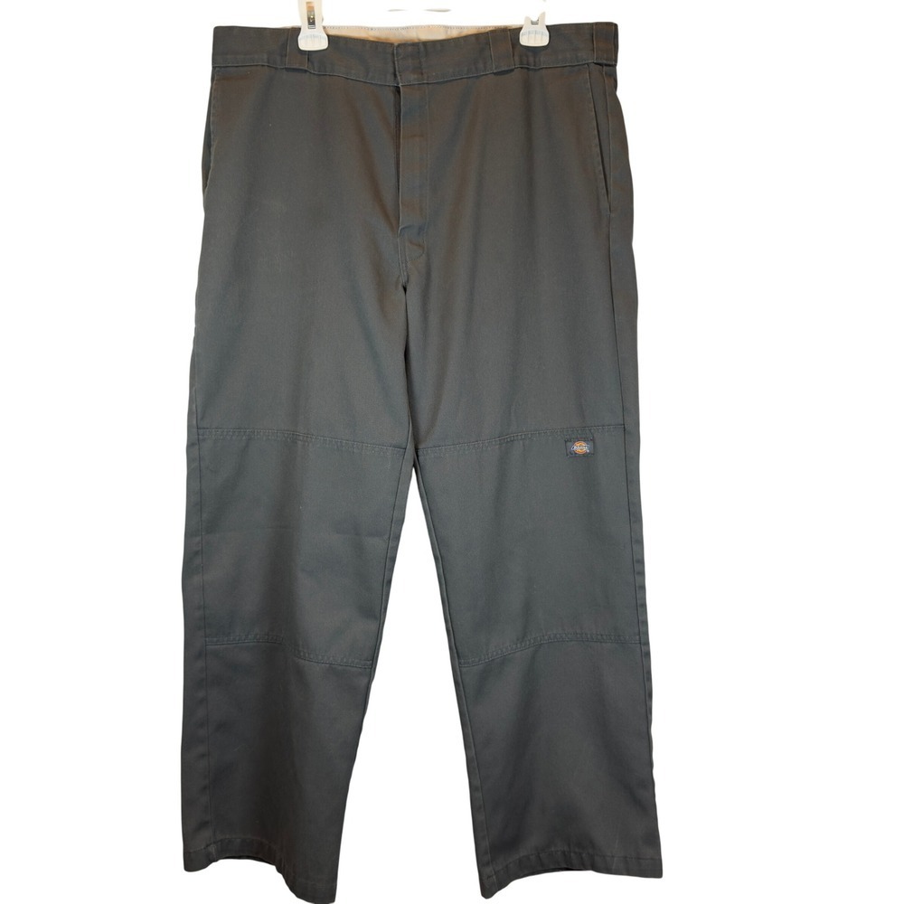 Dickies Loose Fit Double Knee Work Pants Charcoal Gray Size men's 38x30 Utility